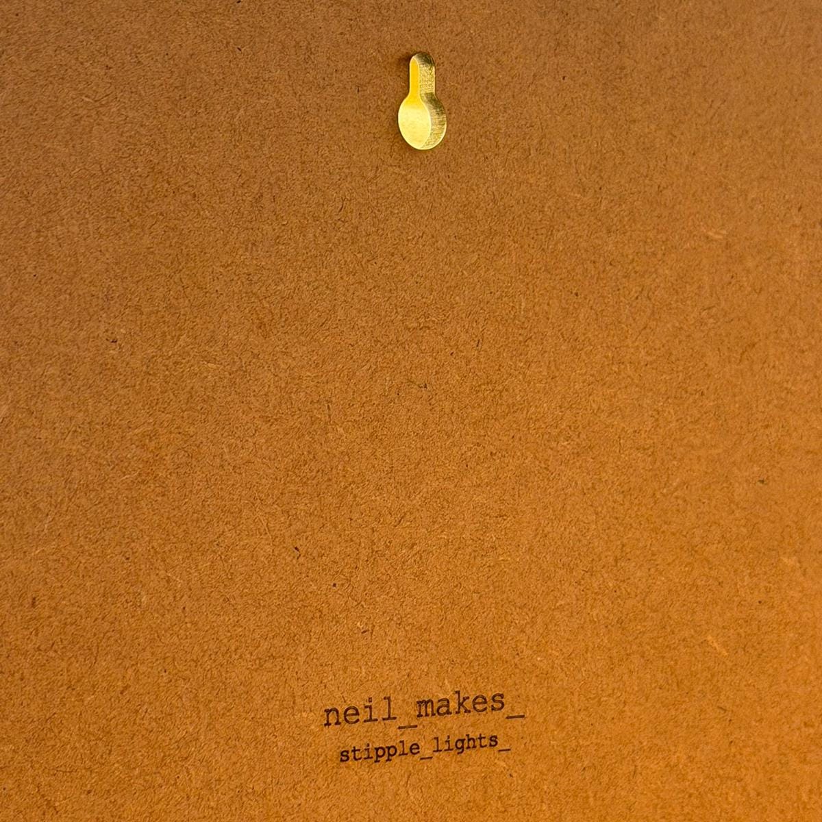 Gorilla Stipple Light Box | Walnut Veneer Dimmable Mood Light | Table or Wall Light | Handmade in Somerset UK