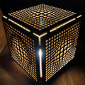 Walnut & Plywood Cube Lamp - 2024