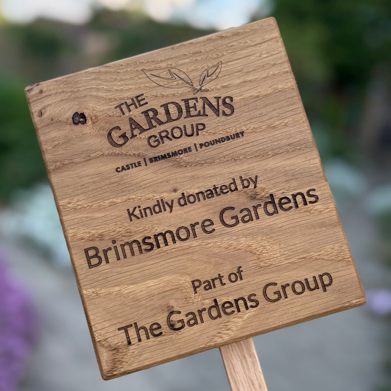 Oak Laser Engraved Signage
