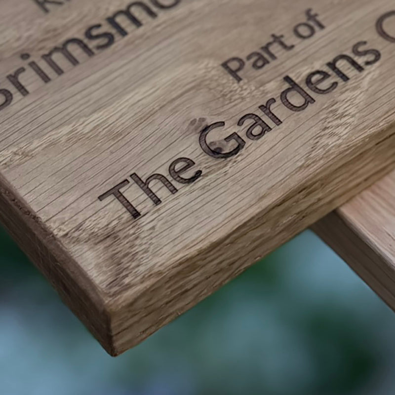 Oak Laser Engraved Signage