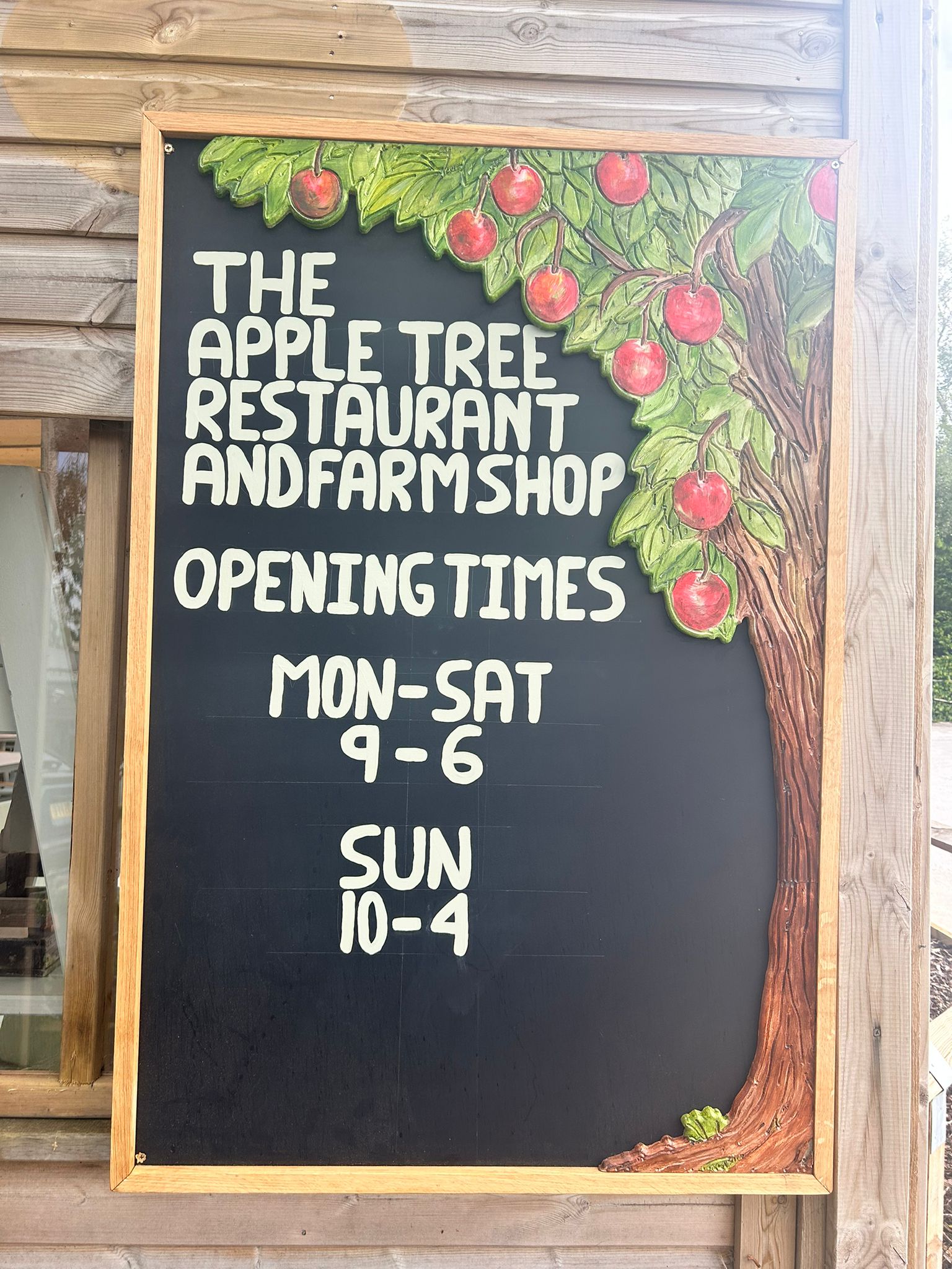 CNC Cut Apple Tree Blackboards with Oak Frames
