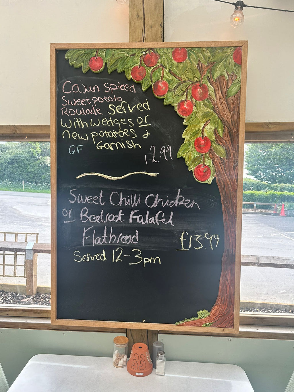 CNC Cut Apple Tree Blackboards with Oak Frames