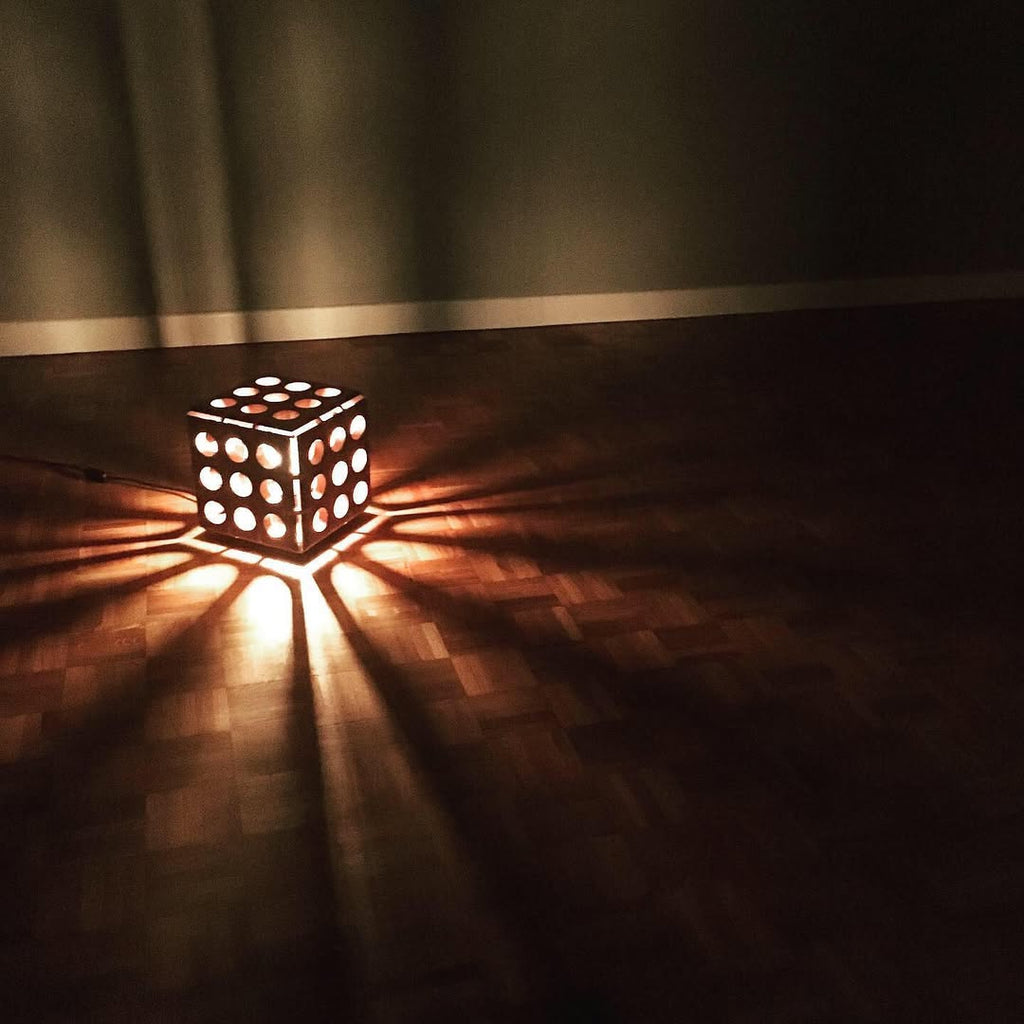 Solid Walnut Cube Lamp - 2021