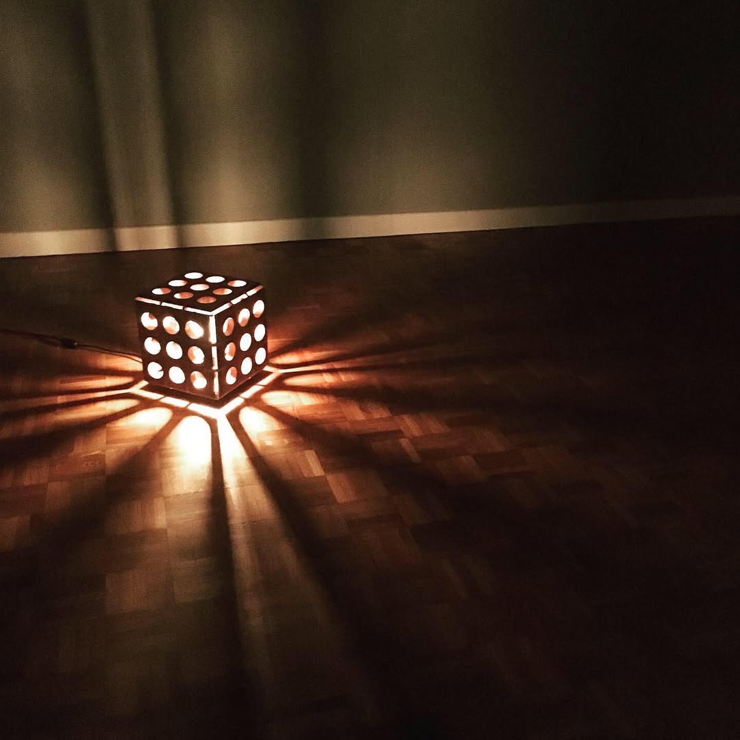Solid Walnut Cube Lamp - 2021