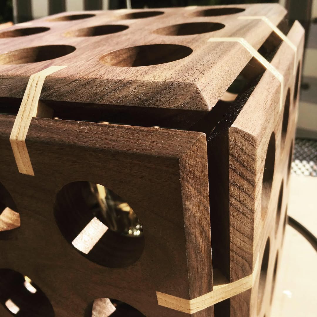 Solid Walnut Cube Lamp - 2021