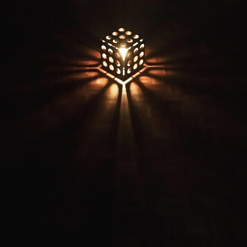Solid Walnut Cube Lamp - 2021