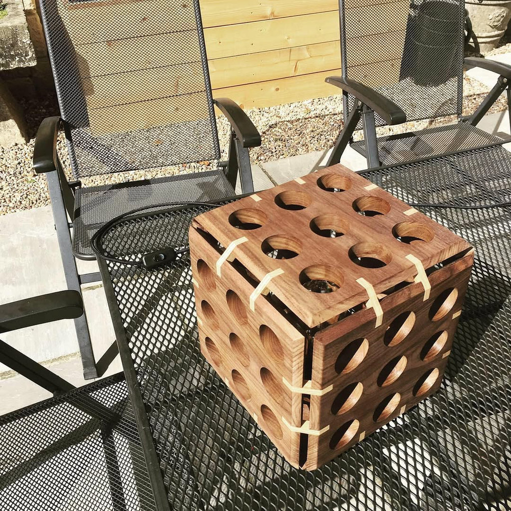 Solid Walnut Cube Lamp - 2021