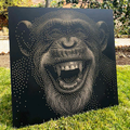 Chimp Stipple Art Dot Painting