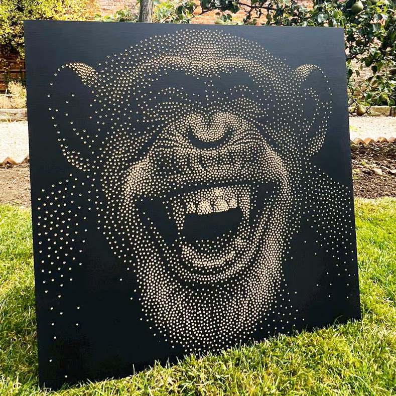 Chimp Stipple Art Dot Painting