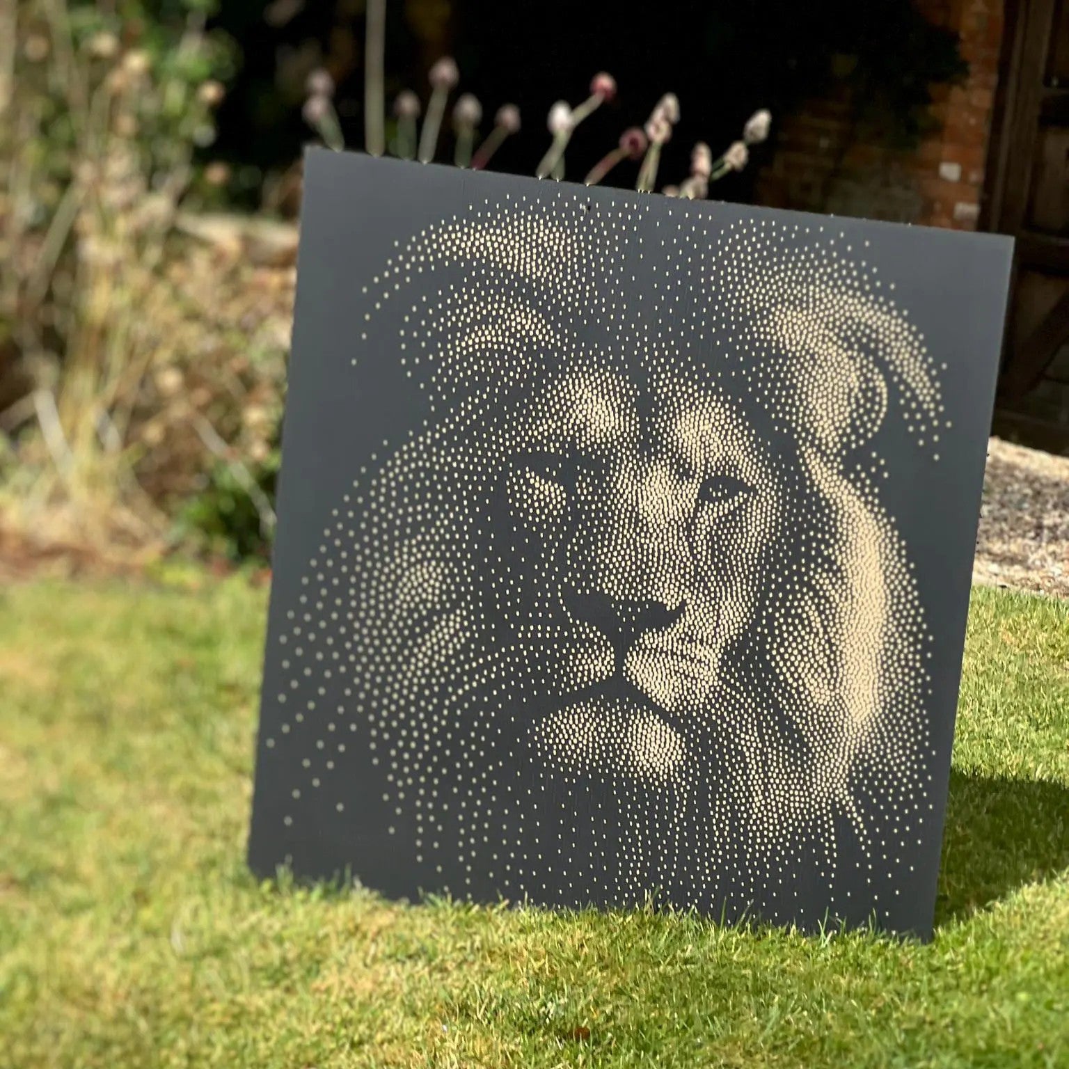 Lion Stipple Art Dot Painting