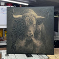 Charging Bull Stipple Art Dot Painting
