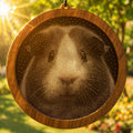 Guinea Pig Stipple Art Window Hanging, Modern Mirrored Glass Suncatcher