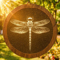 Dragonfly Stipple Art Window Hanging, Modern Mirrored Glass Suncatcher