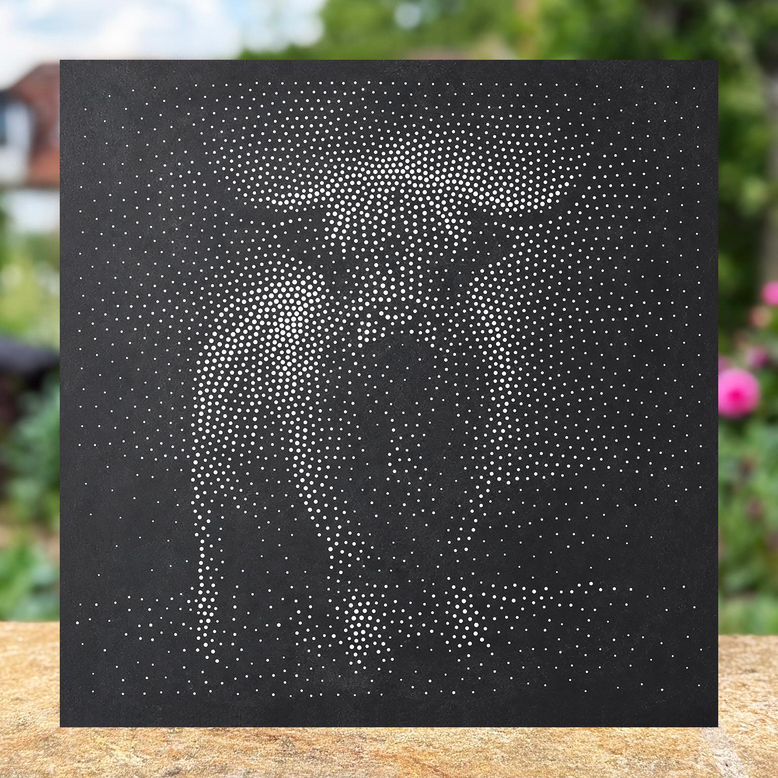Highland Cow Stipple Art Stencil | Realistic Wildlife Mylar Craft Stencil (Large - 300mm / 12" approx)