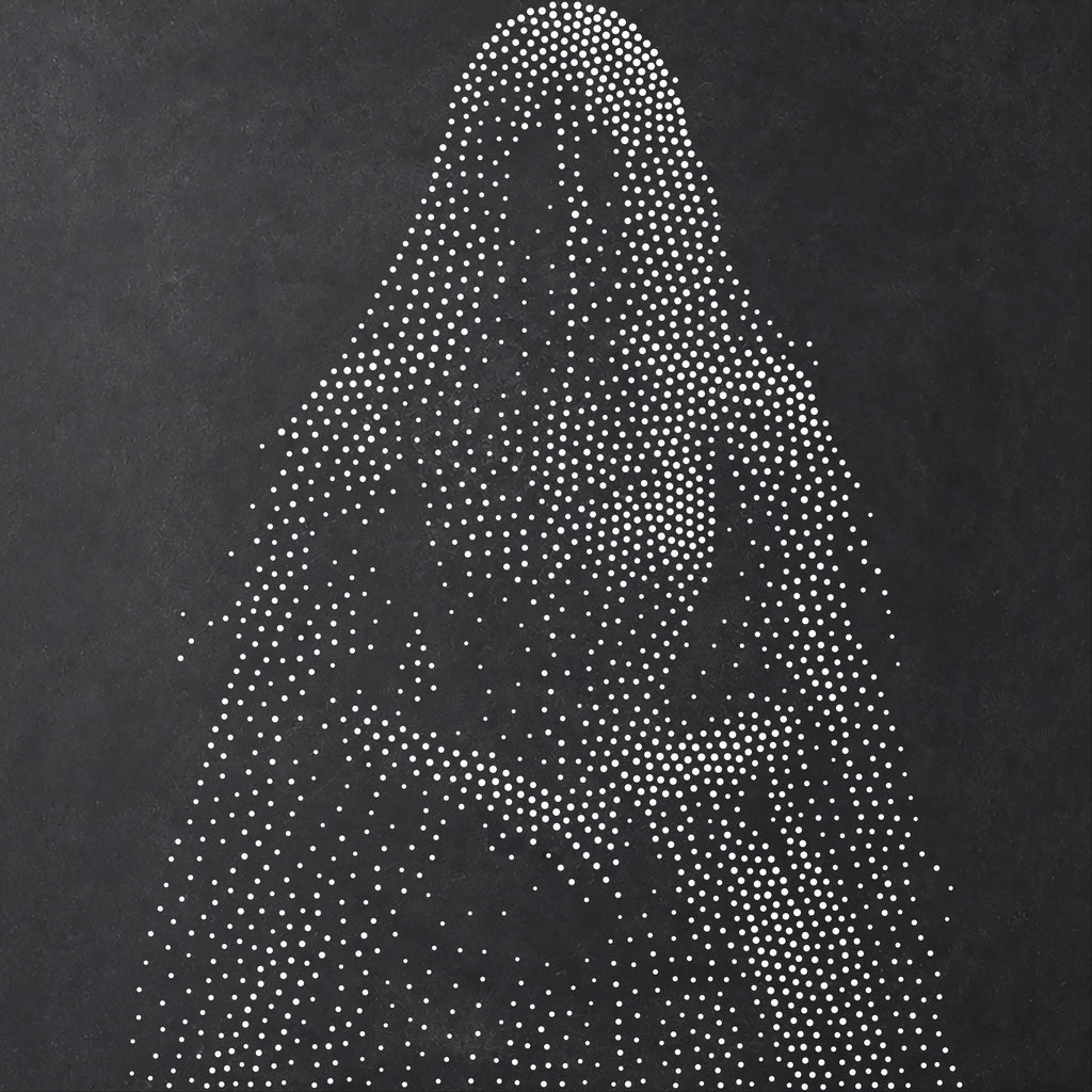Victorian Ghost Stipple Art Halloween Stencil | Realistic Mylar Wall Art, Crafts (Large - 300mm / 12" approx)