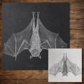 Realistic Bat Stencil | Highly Detailed DIY Mylar Wall Art, Stipple Art Crafts (Large - 300mm / 12" approx)