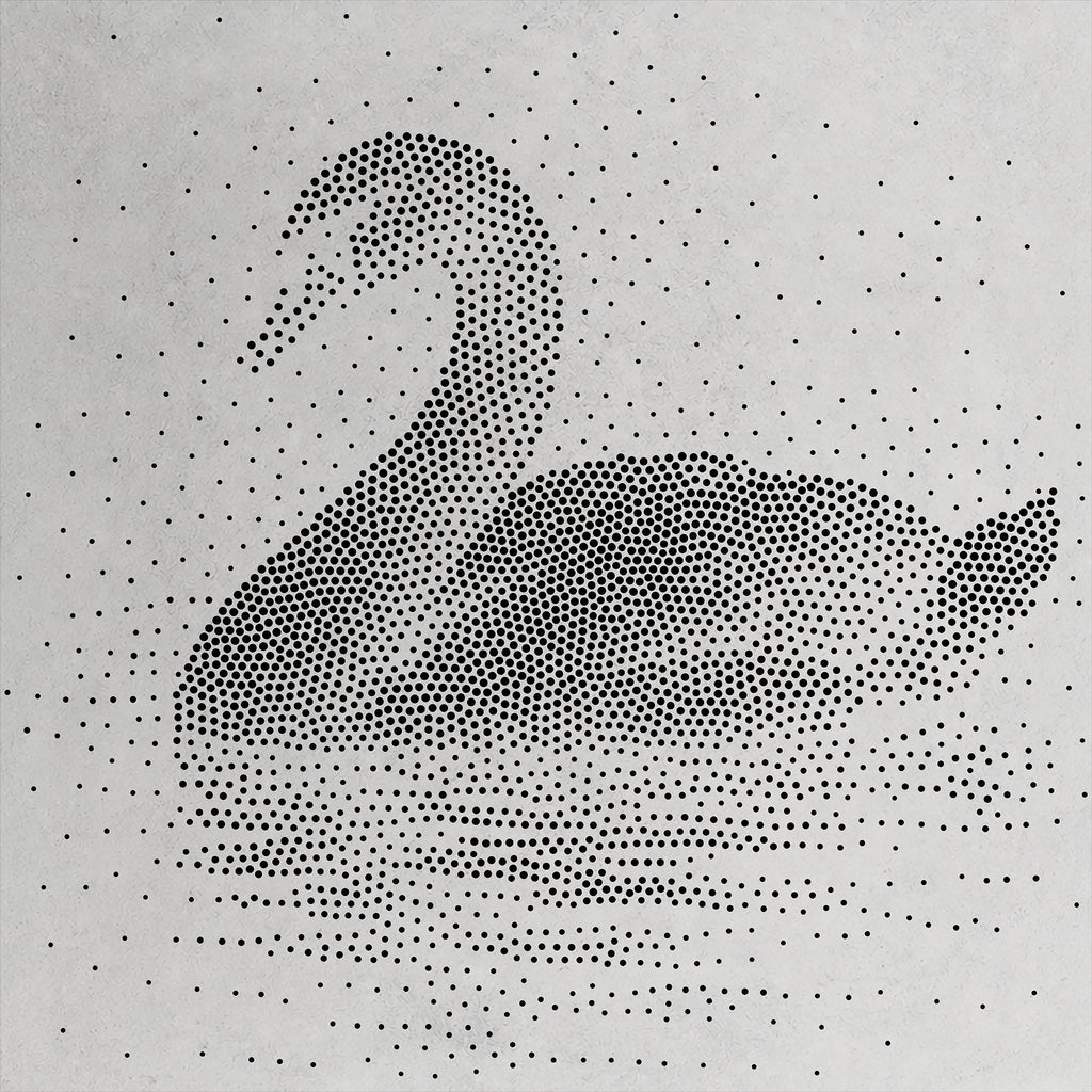 Swan Stencil | Realistic Highly Detailed DIY Mylar Wall Art, Stipple Art Crafts (Large - 300mm / 12" approx)
