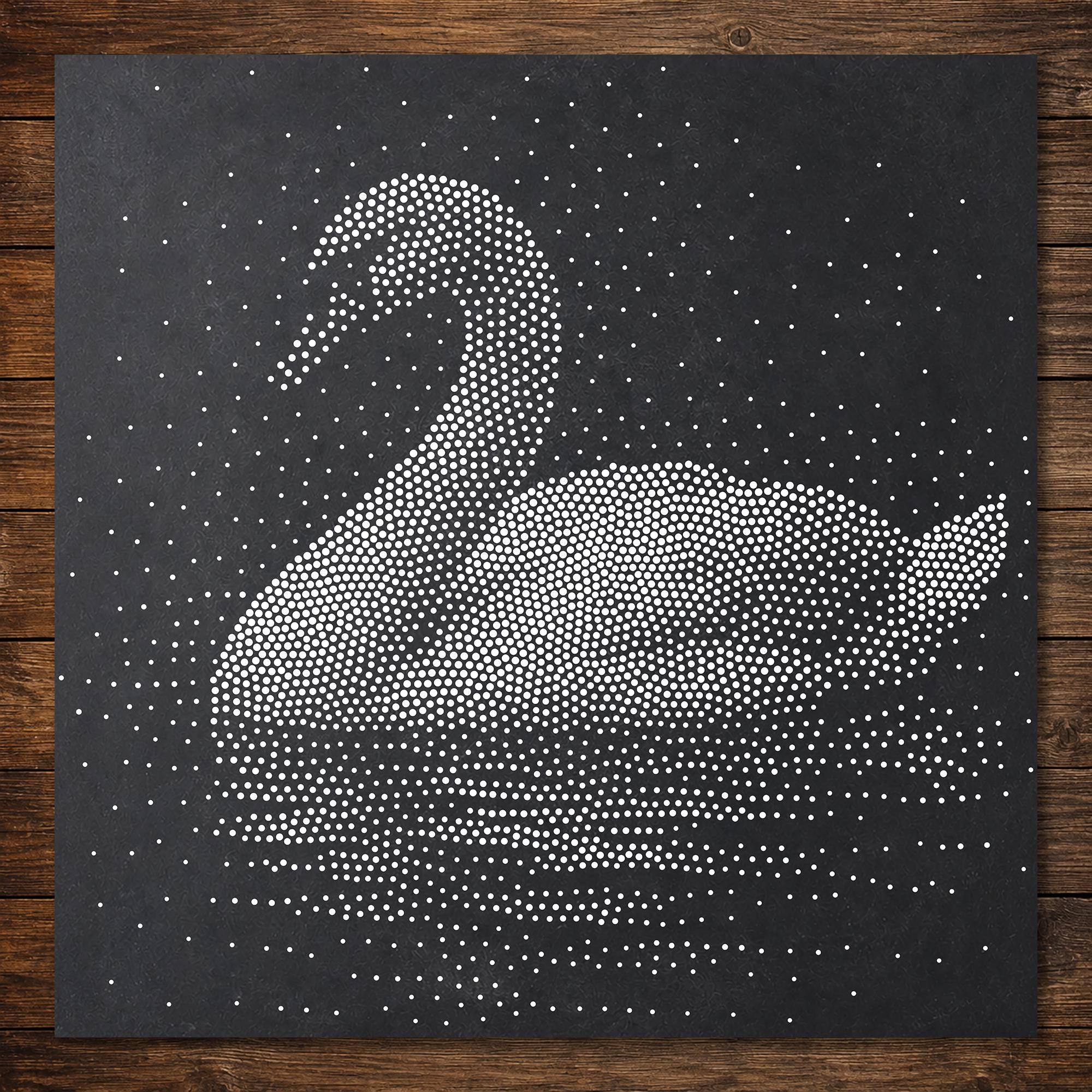 Swan Stencil | Realistic Highly Detailed DIY Mylar Wall Art, Stipple Art Crafts (Large - 300mm / 12" approx)