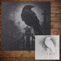 Raven on Church Gate Stencil | Realistic Highly Detailed DIY Mylar Wall Art, Stipple Art Crafts (Large - 300mm / 12" approx)