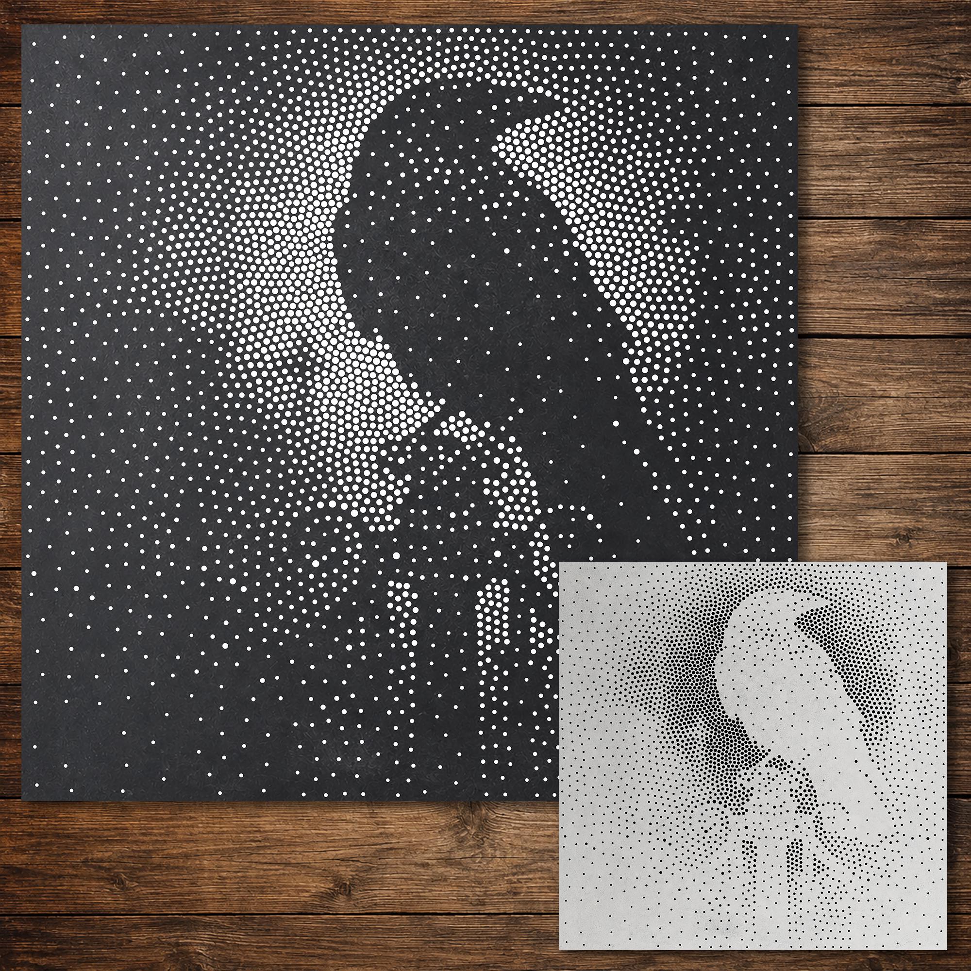 Raven on Church Gate Stencil | Realistic Highly Detailed DIY Mylar Wall Art, Stipple Art Crafts (Large - 300mm / 12" approx)