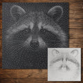 Raccoon Stencil | Realistic Highly Detailed DIY Mylar Wall Art, Stipple Art Crafts (Large - 300mm / 12" approx)
