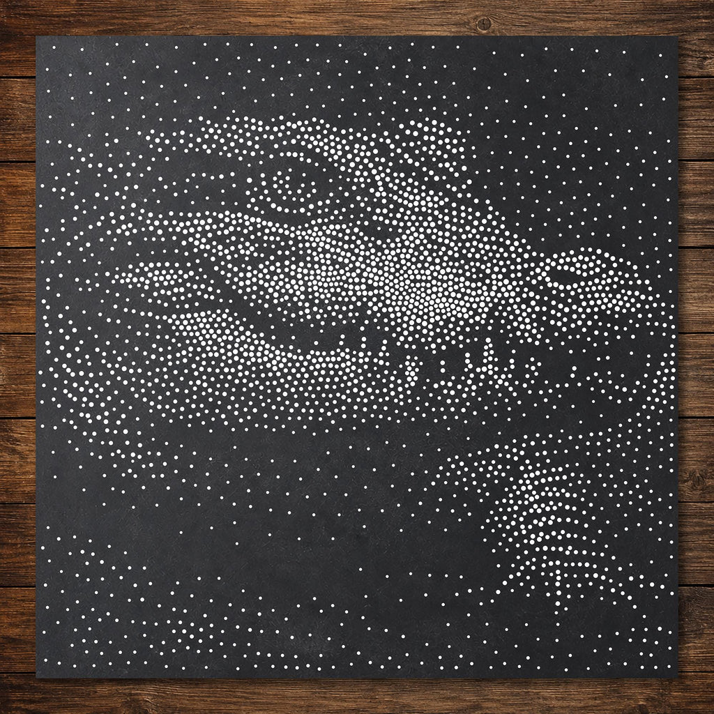 Crocodile Stencil | Realistic Highly Detailed DIY Mylar Wall Art, Stipple Art Crafts (Large - 300mm / 12" approx)