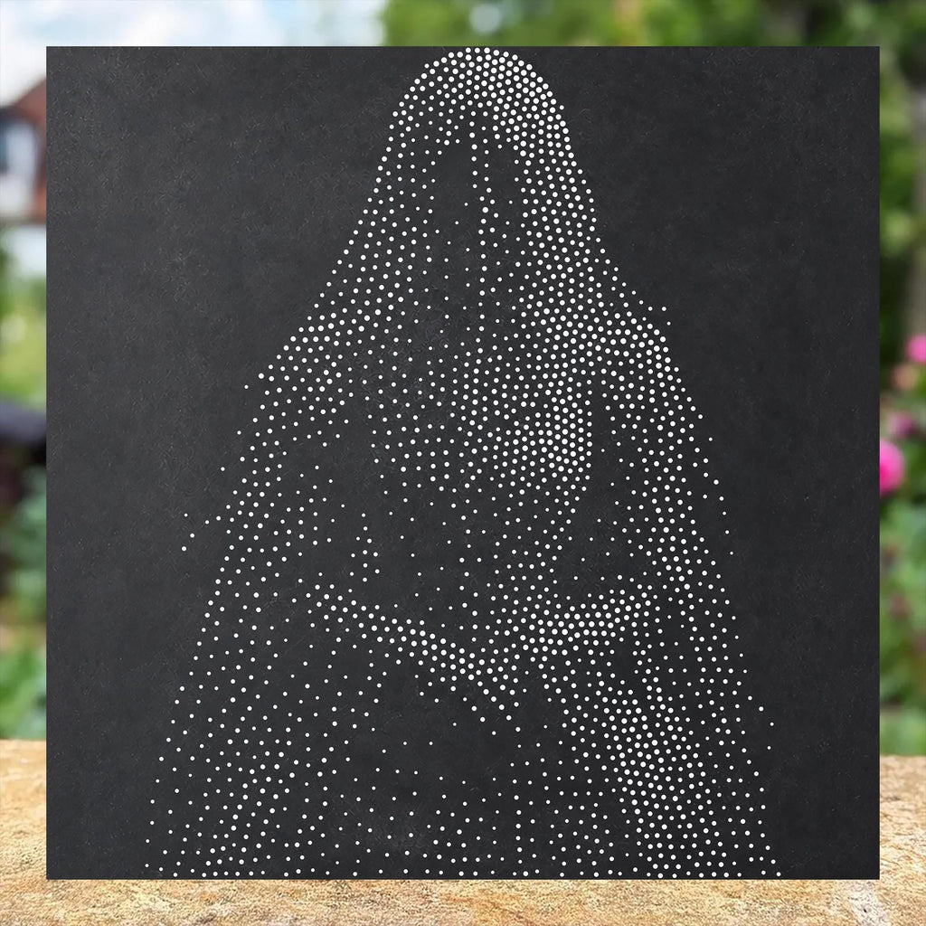 Victorian Ghost Stipple Art Halloween Stencil | Realistic Mylar Wall Art, Crafts (Large - 300mm / 12" approx)