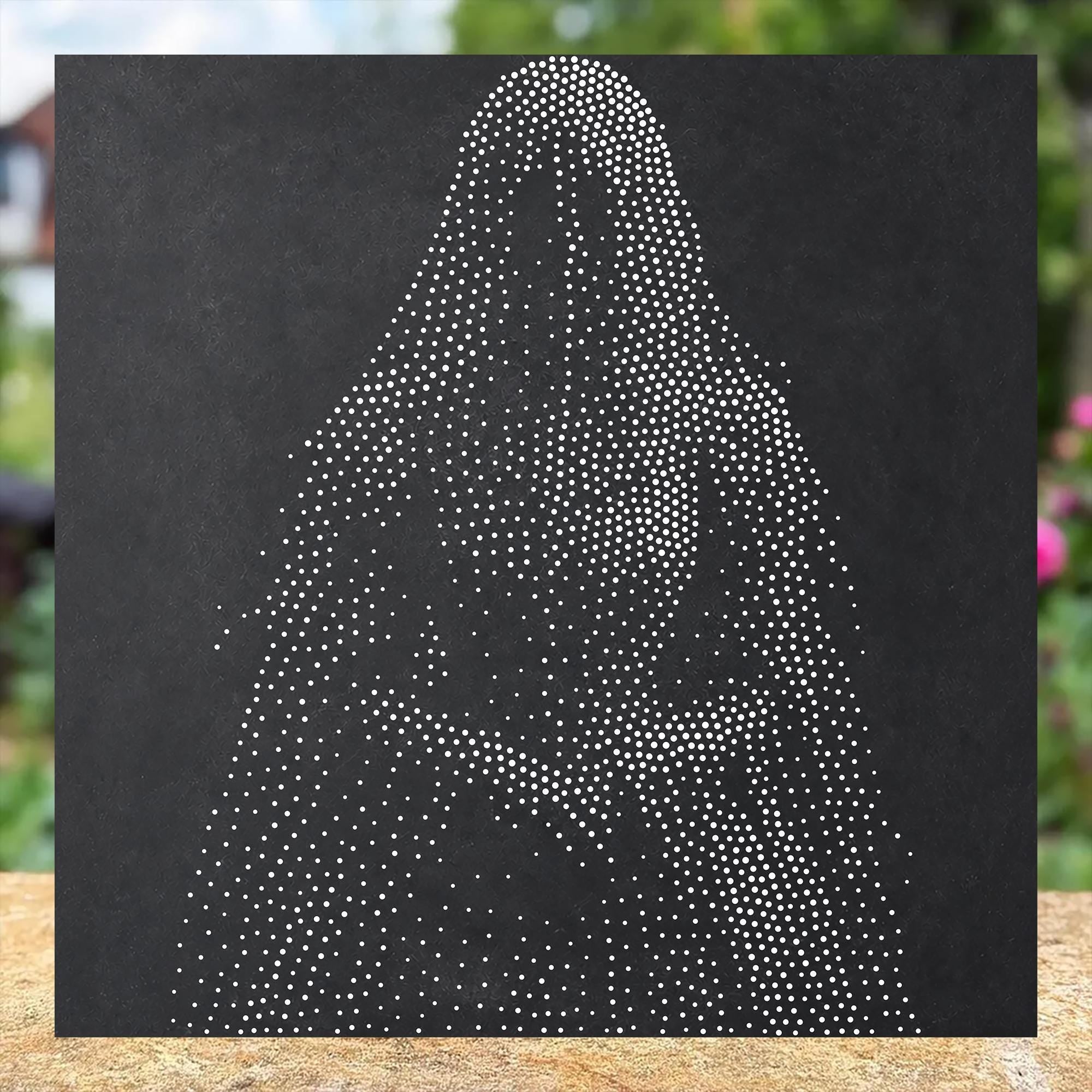 Victorian Ghost Stipple Art Halloween Stencil | Realistic Mylar Wall Art, Crafts (Large - 300mm / 12" approx)