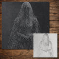 Victorian Ghost Stipple Art Halloween Stencil | Realistic Mylar Wall Art, Crafts (Large - 300mm / 12" approx)