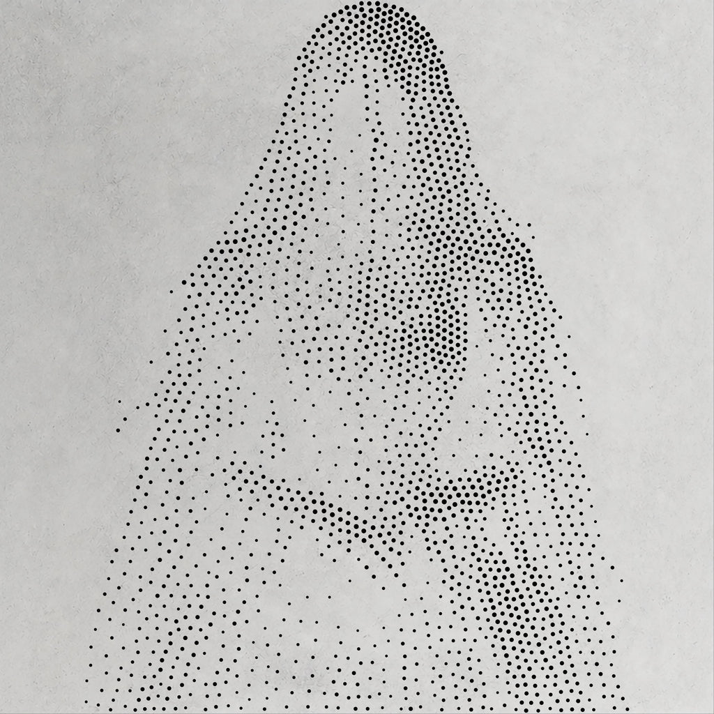 Victorian Ghost Stipple Art Halloween Stencil | Realistic Mylar Wall Art, Crafts (Large - 300mm / 12" approx)