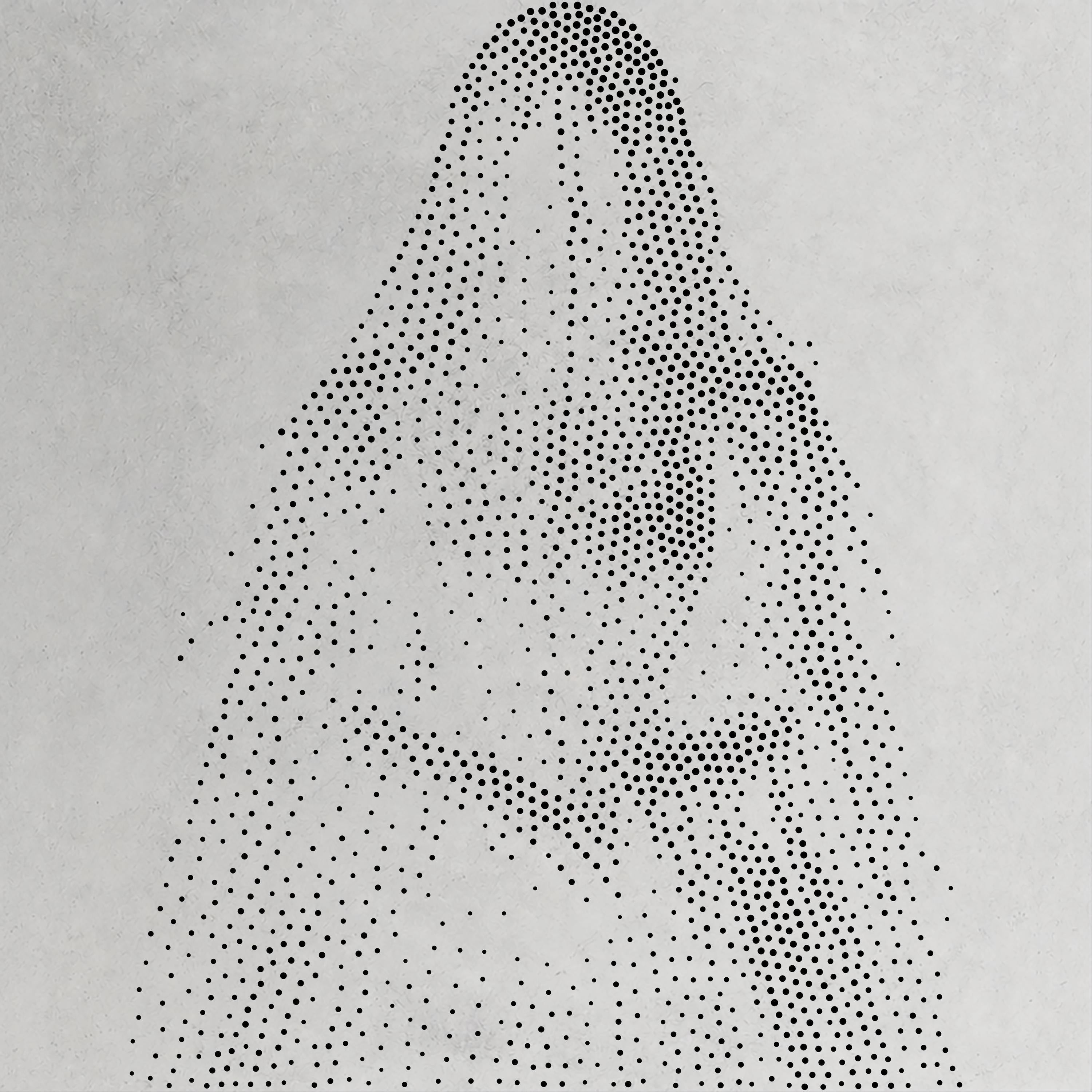 Victorian Ghost Stipple Art Halloween Stencil | Realistic Mylar Wall Art, Crafts (Large - 300mm / 12" approx)