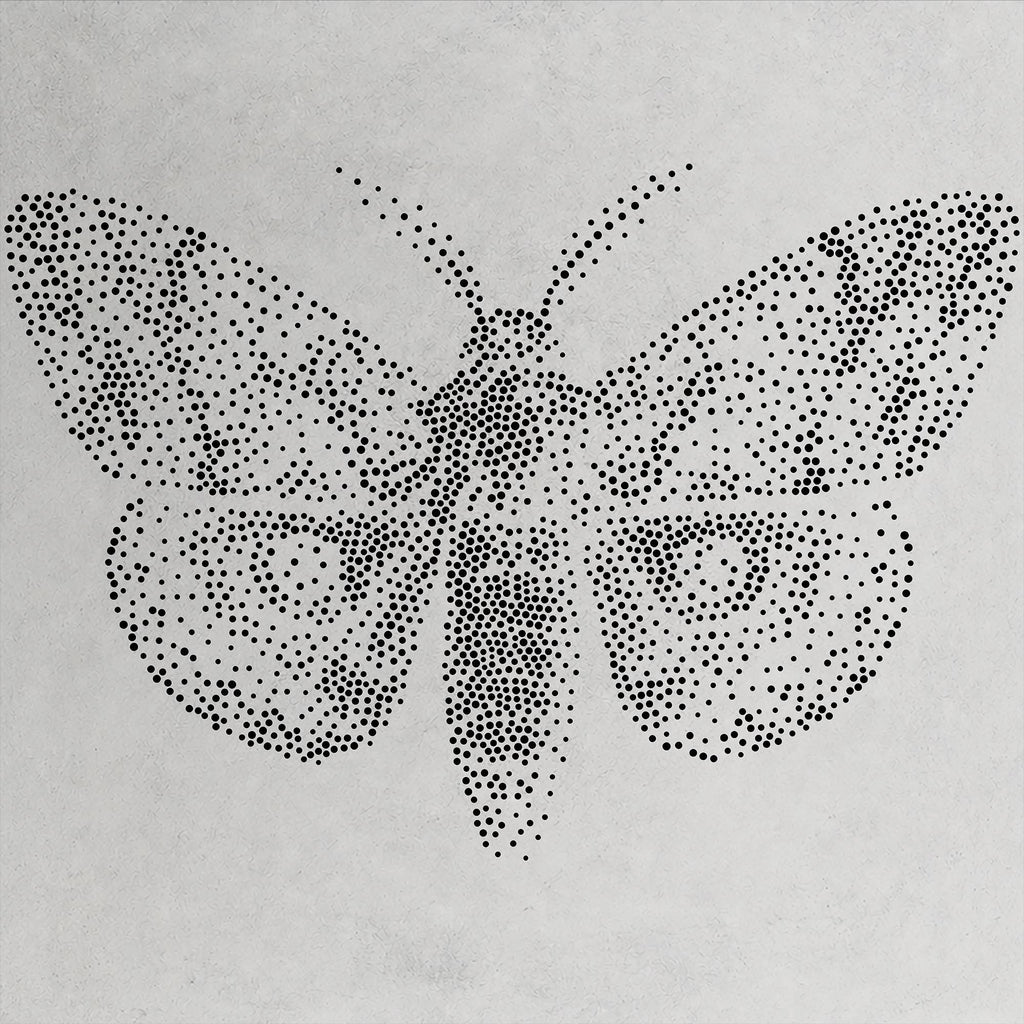 Emperor Moth Stencil | Realistic Highly Detailed DIY Mylar Wall Art, Stipple Art Crafts (Large - 300mm / 12" approx)