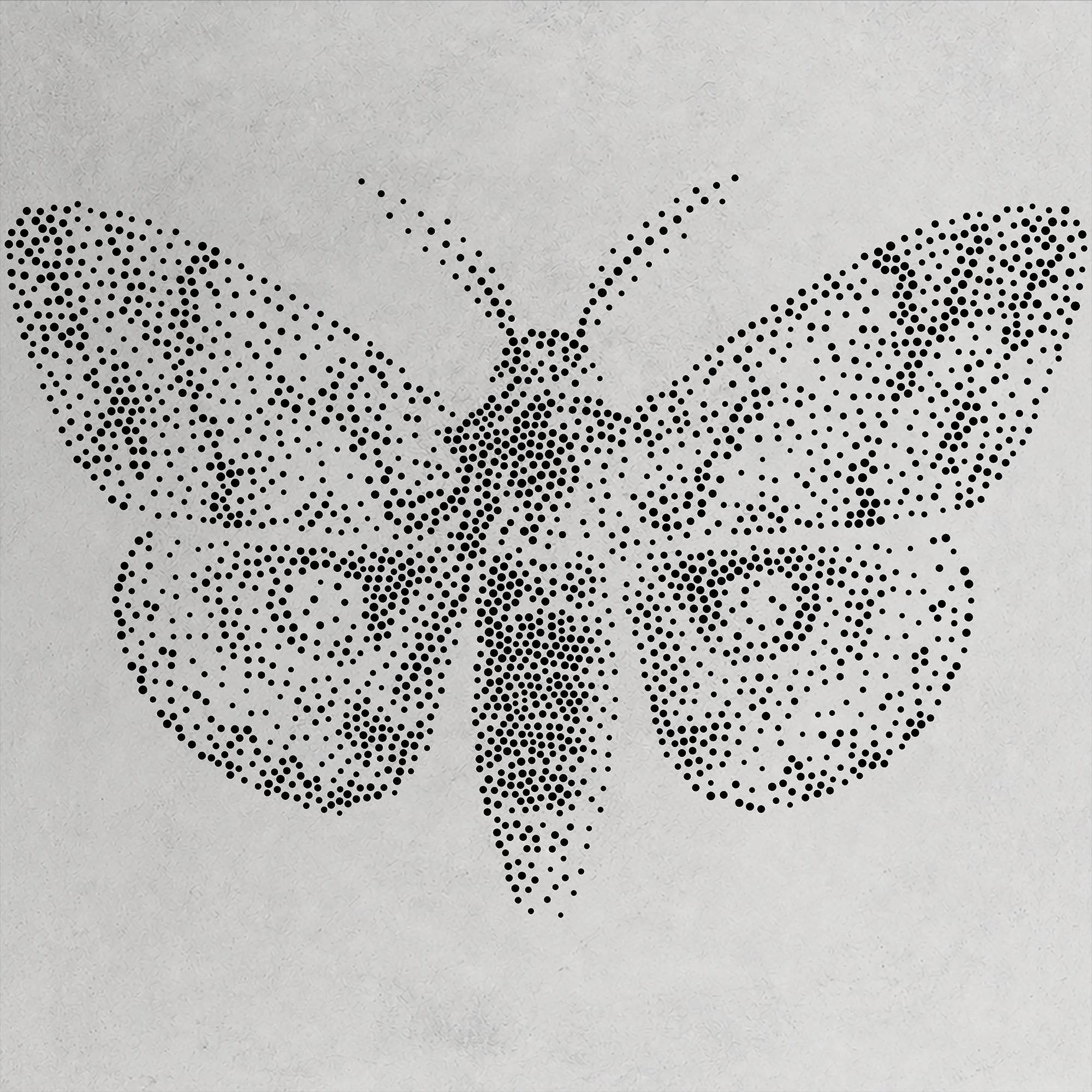 Emperor Moth Stencil | Realistic Highly Detailed DIY Mylar Wall Art, Stipple Art Crafts (Large - 300mm / 12" approx)
