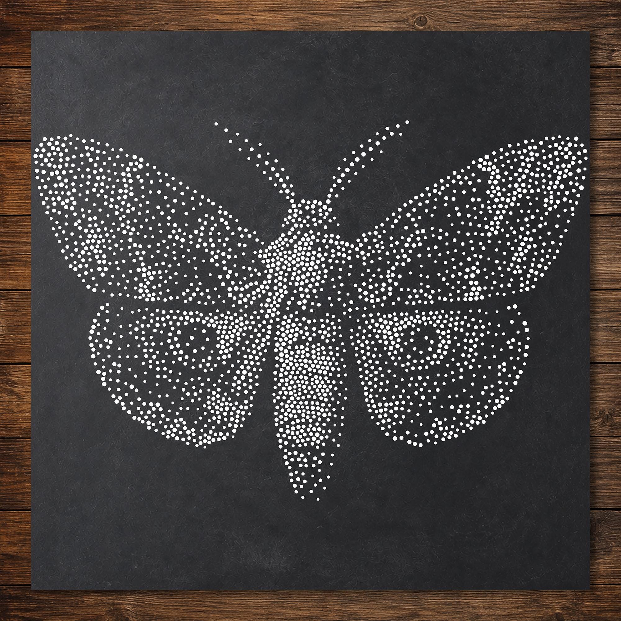 Emperor Moth Stencil | Realistic Highly Detailed DIY Mylar Wall Art, Stipple Art Crafts (Large - 300mm / 12" approx)