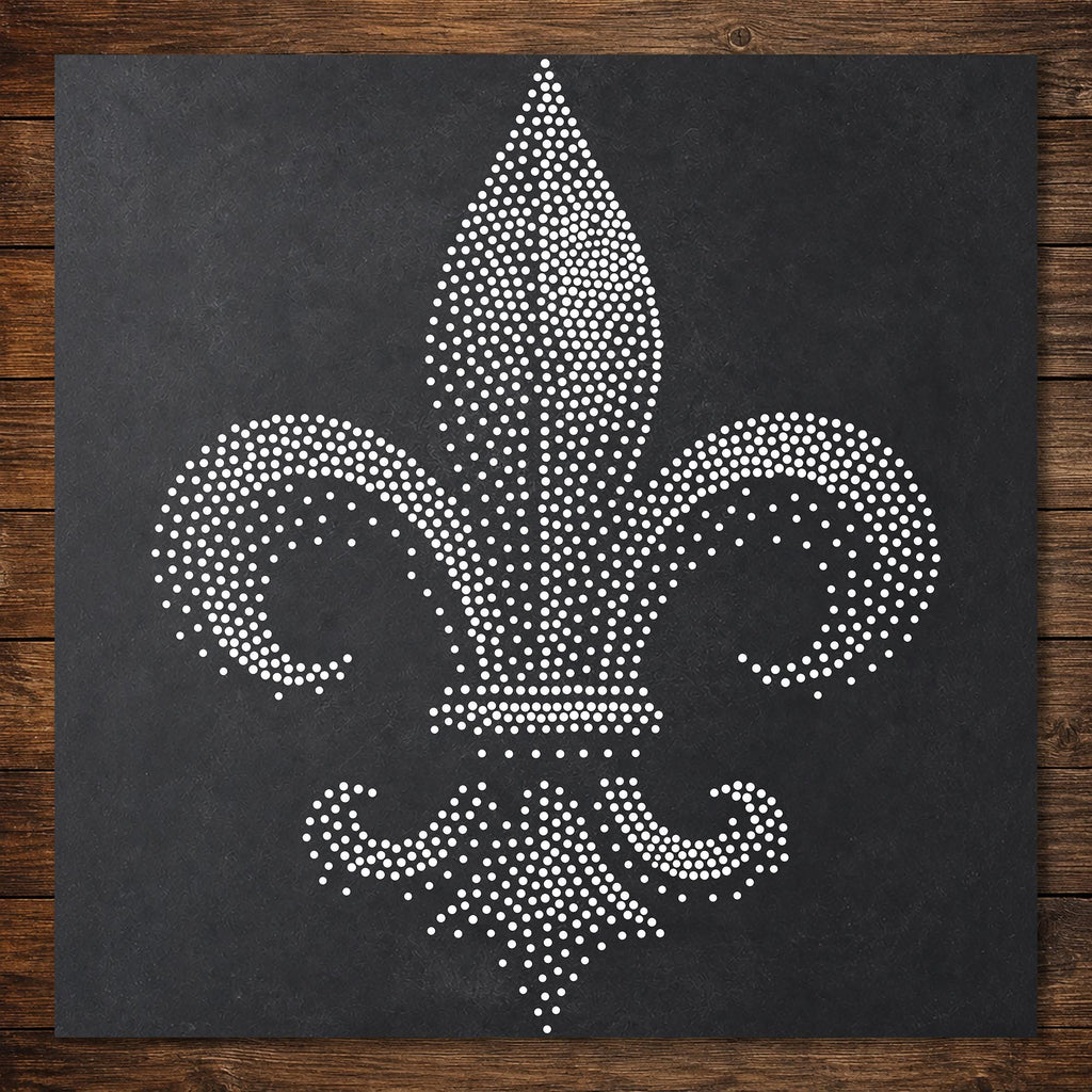 Fleur de Lis Stencil | Realistic Highly Detailed DIY Mylar Wall Art, Stipple Art Crafts (Large - 300mm / 12" approx)