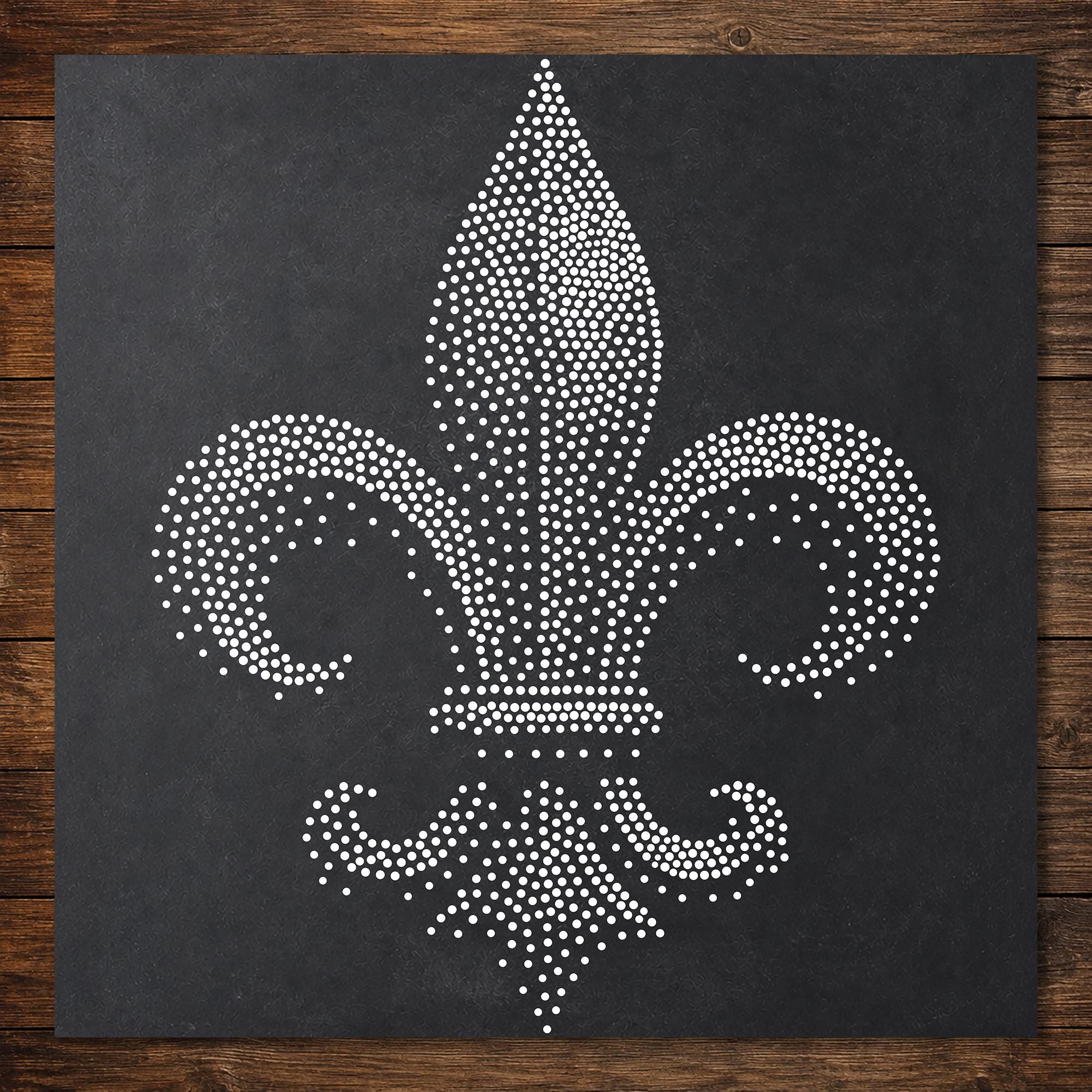 Fleur de Lis Stencil | Realistic Highly Detailed DIY Mylar Wall Art, Stipple Art Crafts (Large - 300mm / 12" approx)