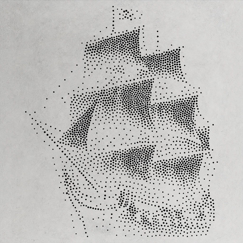 Pirate Galleon Sailing Ship Stencil | Realistic Highly Detailed DIY Mylar Wall Art, Stipple Art Crafts (Large - 300mm / 12" approx)
