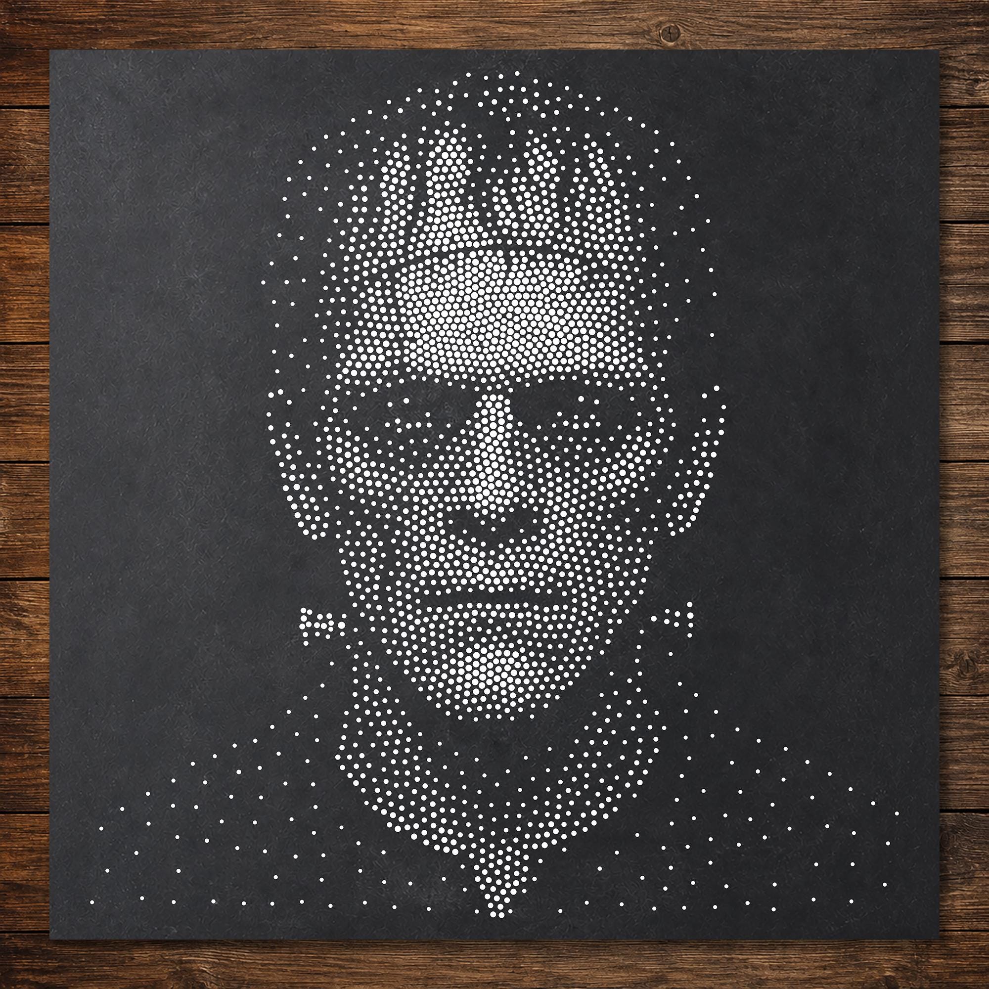 Frankenstein Monster Halloween Stencil | Realistic Mylar Stipple Wall Art, Crafts (Large - 300mm / 12" approx)