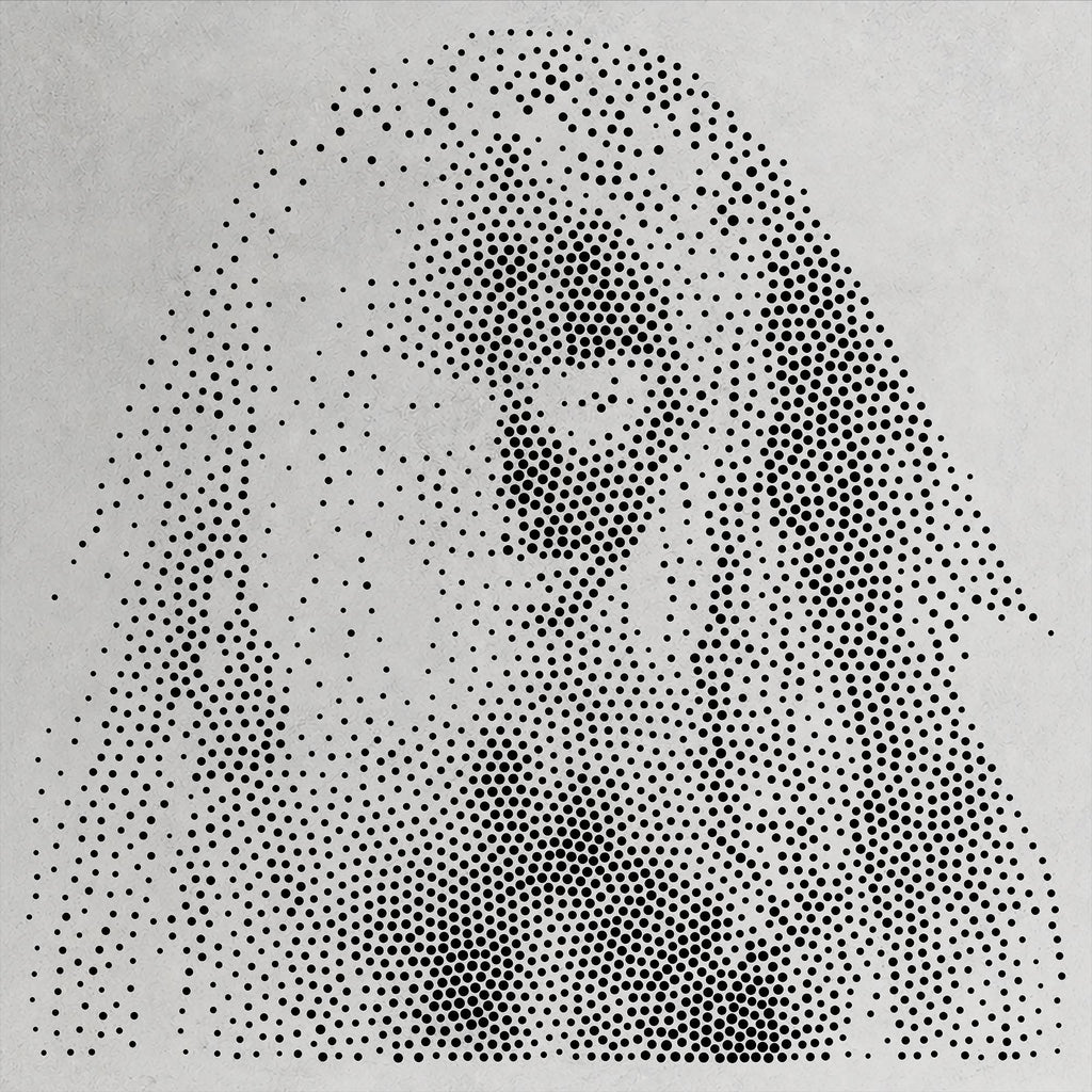 Ghost Bride Halloween Stencil | Realistic Mylar Stipple Wall Art, Crafts (Large - 300mm / 12" approx)