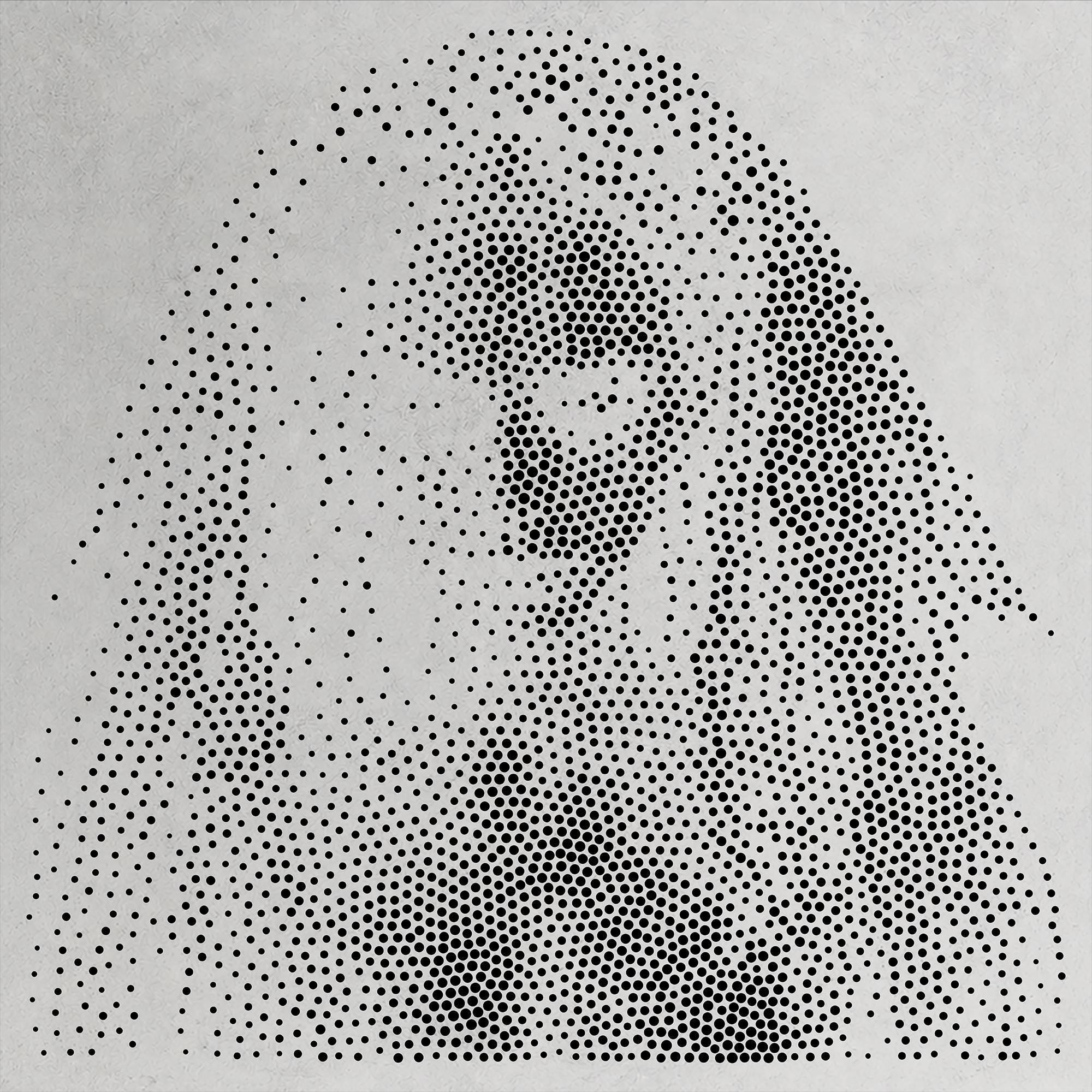 Ghost Bride Halloween Stencil | Realistic Mylar Stipple Wall Art, Crafts (Large - 300mm / 12" approx)