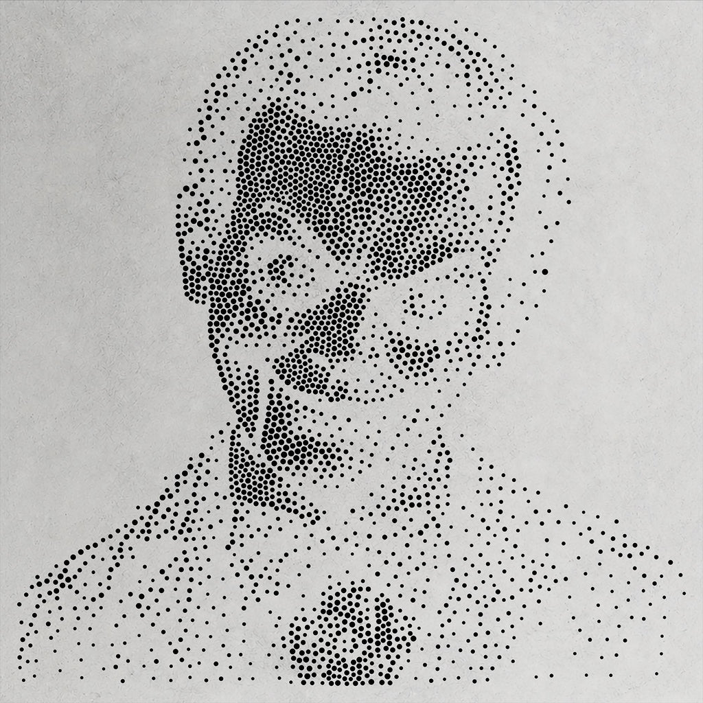 Ventriloquist Dummy Halloween Stencil | Realistic Mylar Stipple Wall Art, Crafts (Large - 300mm / 12" approx)