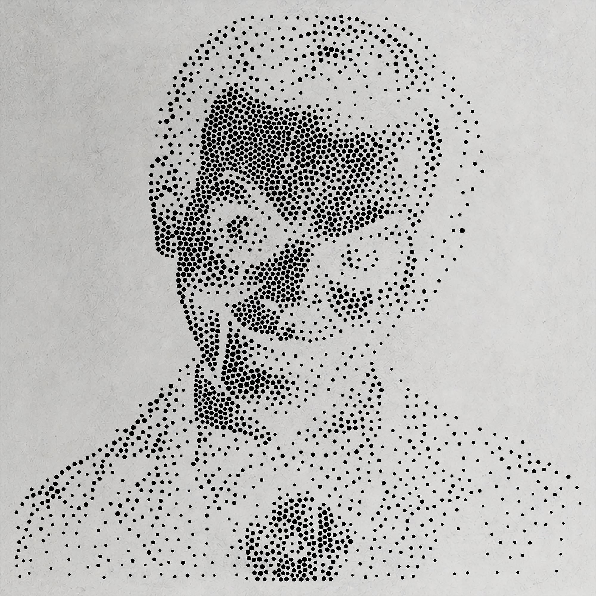 Ventriloquist Dummy Halloween Stencil | Realistic Mylar Stipple Wall Art, Crafts (Large - 300mm / 12" approx)