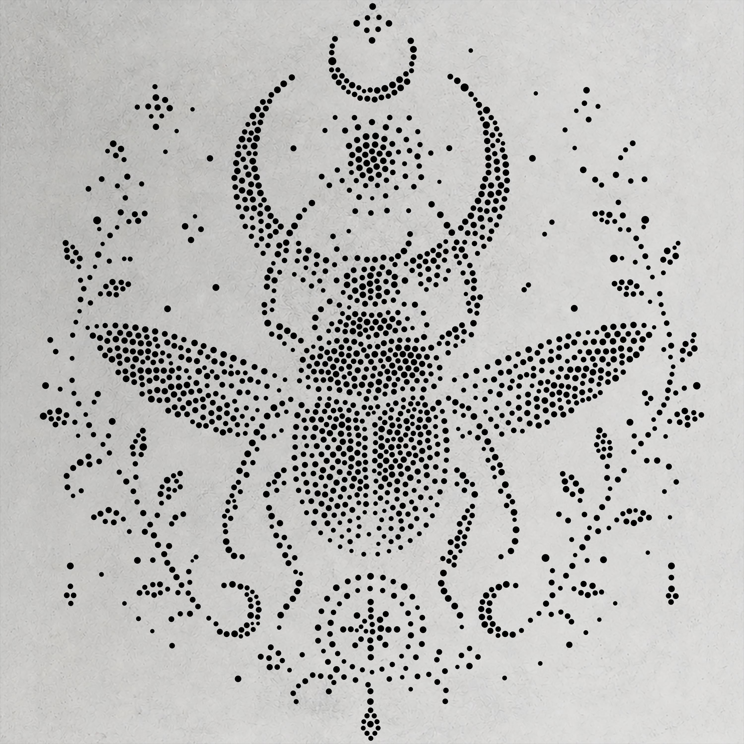 Scarab Beetle Stipple Art Stencil | Realistic Mylar Wall Art, Crafts (Large - 300mm / 12" approx)