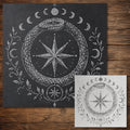 Celestial Ouroboros Stipple Art Stencil | Realistic Mylar Wall Art, Crafts (Large - 300mm / 12" approx)