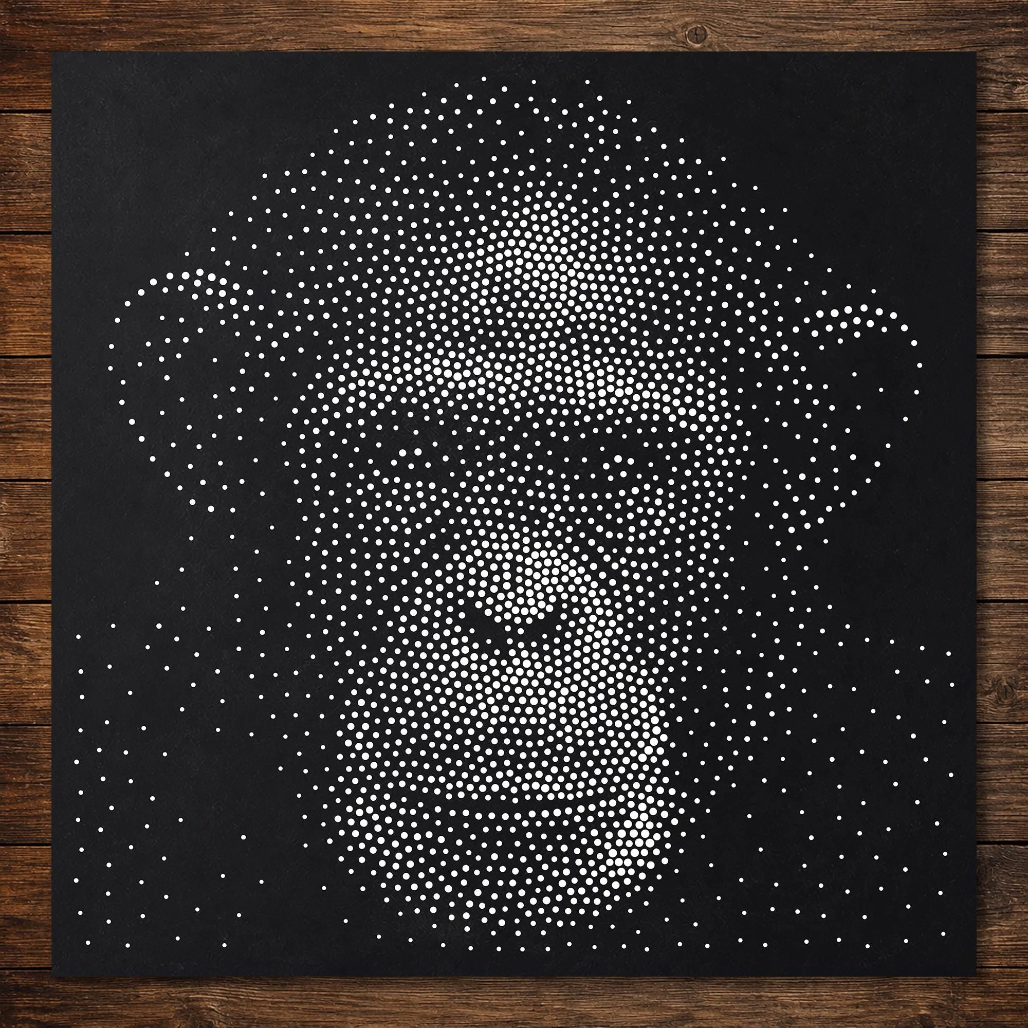 Chimpanzee Stencil #1 | Realistic & Highly Detailed DIY Mylar Wall Art, Stipple Art Crafts (Large - 300mm / 12" approx)