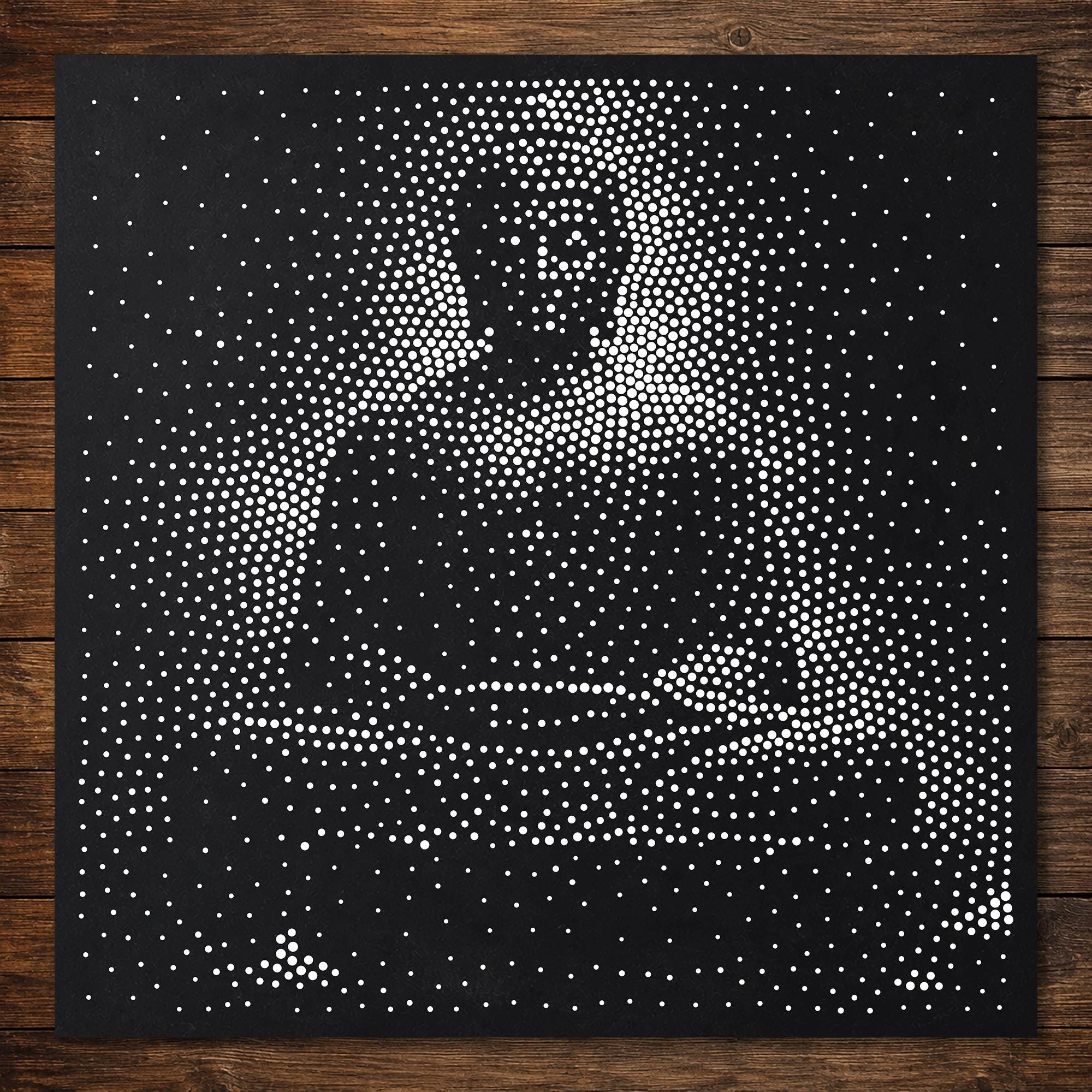 Buddha in Misty Meditation Stencil | Realistic & Highly Detailed DIY Mylar Wall Art, Stipple Art Crafts (Large - 300mm / 12" approx)