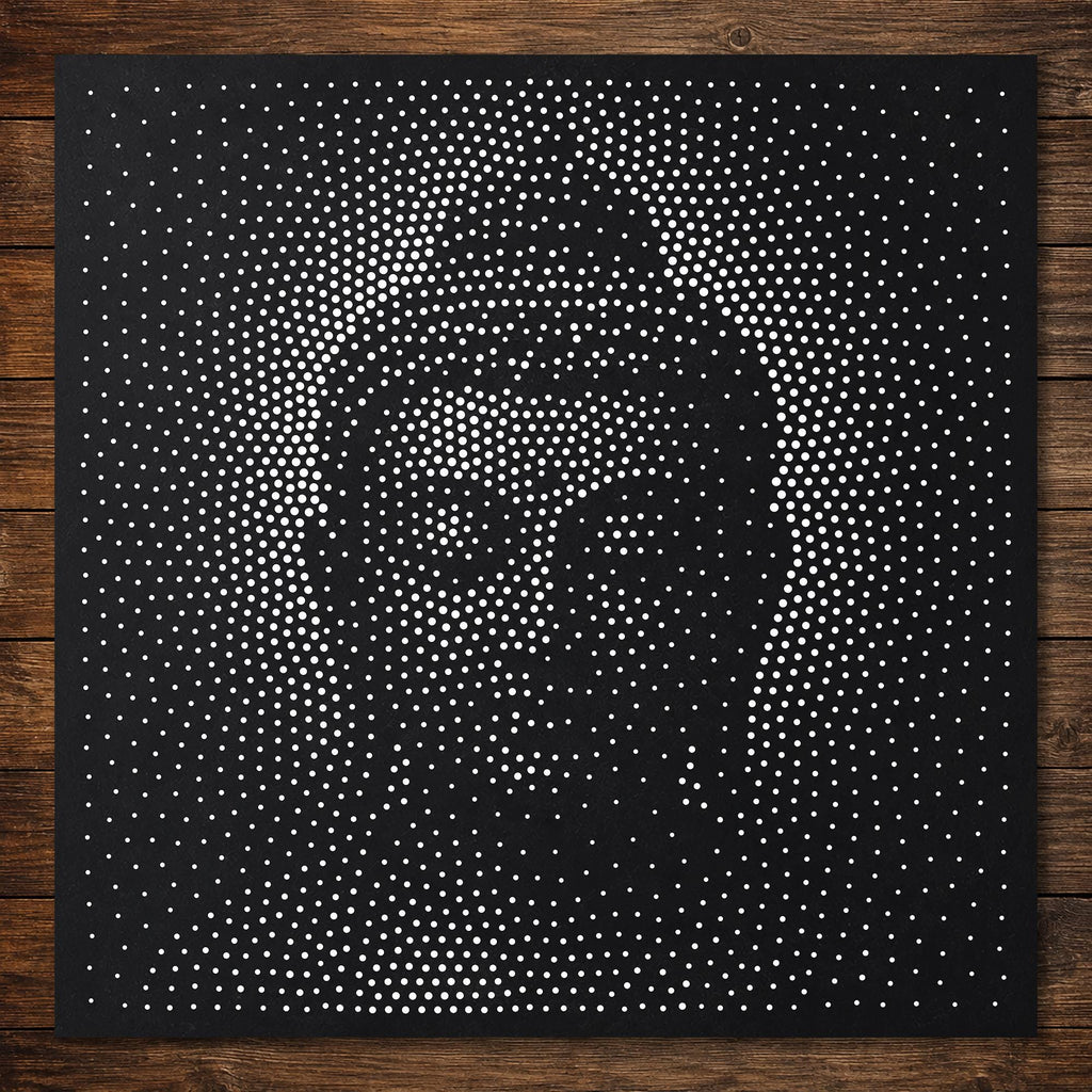 Buddha Face Stencil | Realistic & Highly Detailed DIY Mylar Wall Art, Stipple Art Crafts (Large - 300mm / 12" approx)