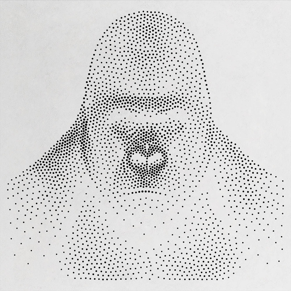 Gorilla Stencil | Realistic & Highly Detailed DIY Mylar Wall Art, Stipple Art Crafts (Large - 300mm / 12" approx)