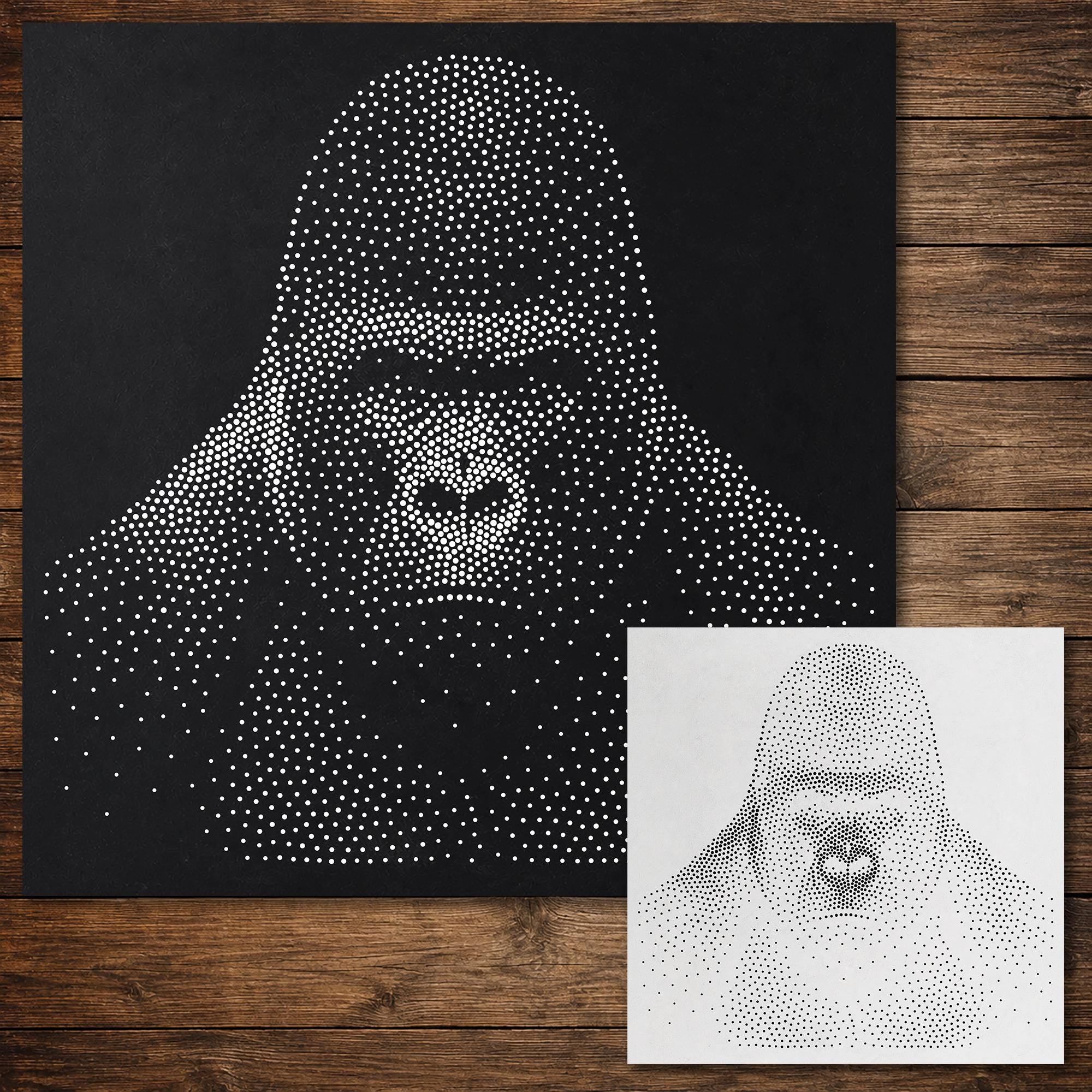 Gorilla Stencil | Realistic & Highly Detailed DIY Mylar Wall Art, Stipple Art Crafts (Large - 300mm / 12" approx)