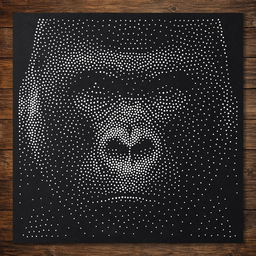 Gorilla Face Stencil | Realistic & Highly Detailed DIY Mylar Wall Art, Stipple Art Crafts (Large - 300mm / 12" approx)